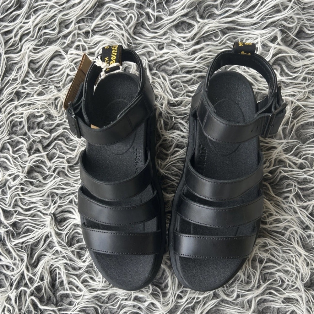 NWT Doc Martens BLAIRE Hydro Platform Strap Black Sandals Size Men 7 Women 8. - Picture 2 of 8